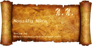 Noszály Nóra névjegykártya